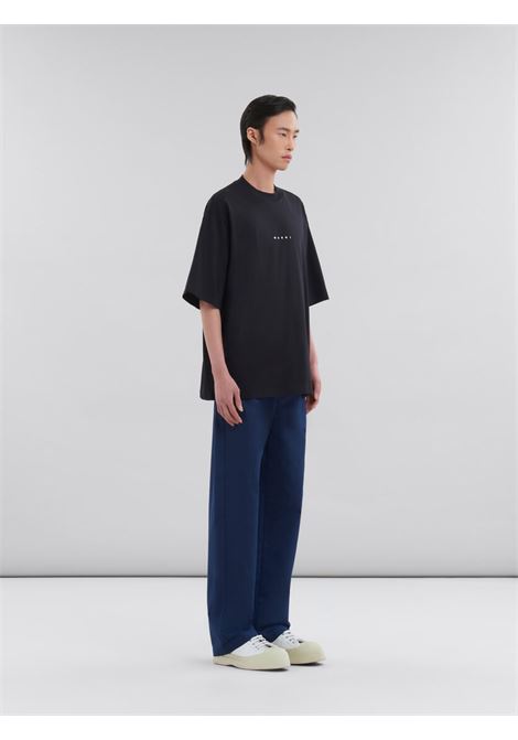 logo t-shirt man black MARNI | HUMU0223P1 USCS87LON99